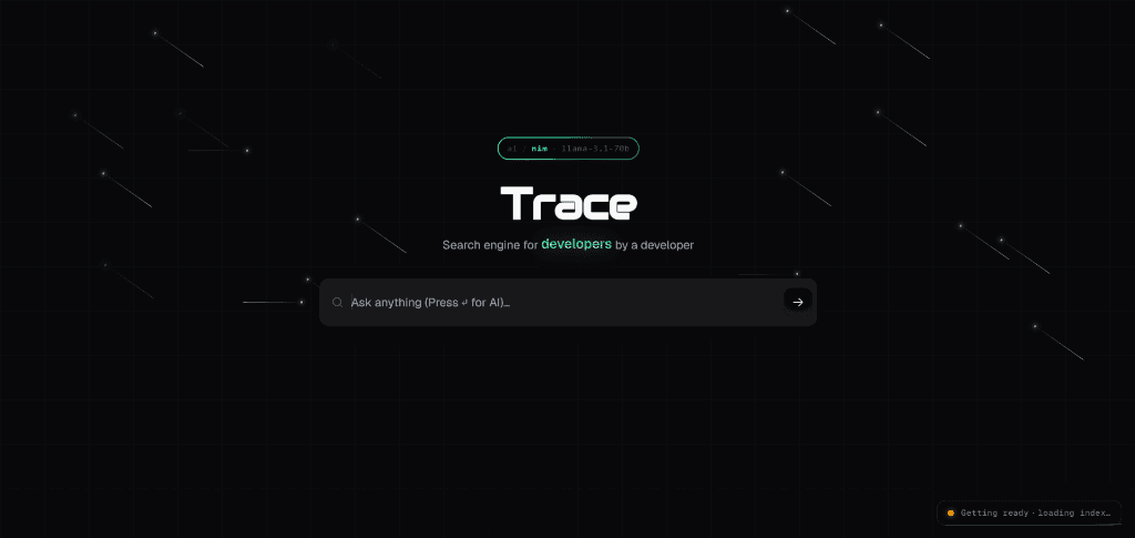 Trace product interface